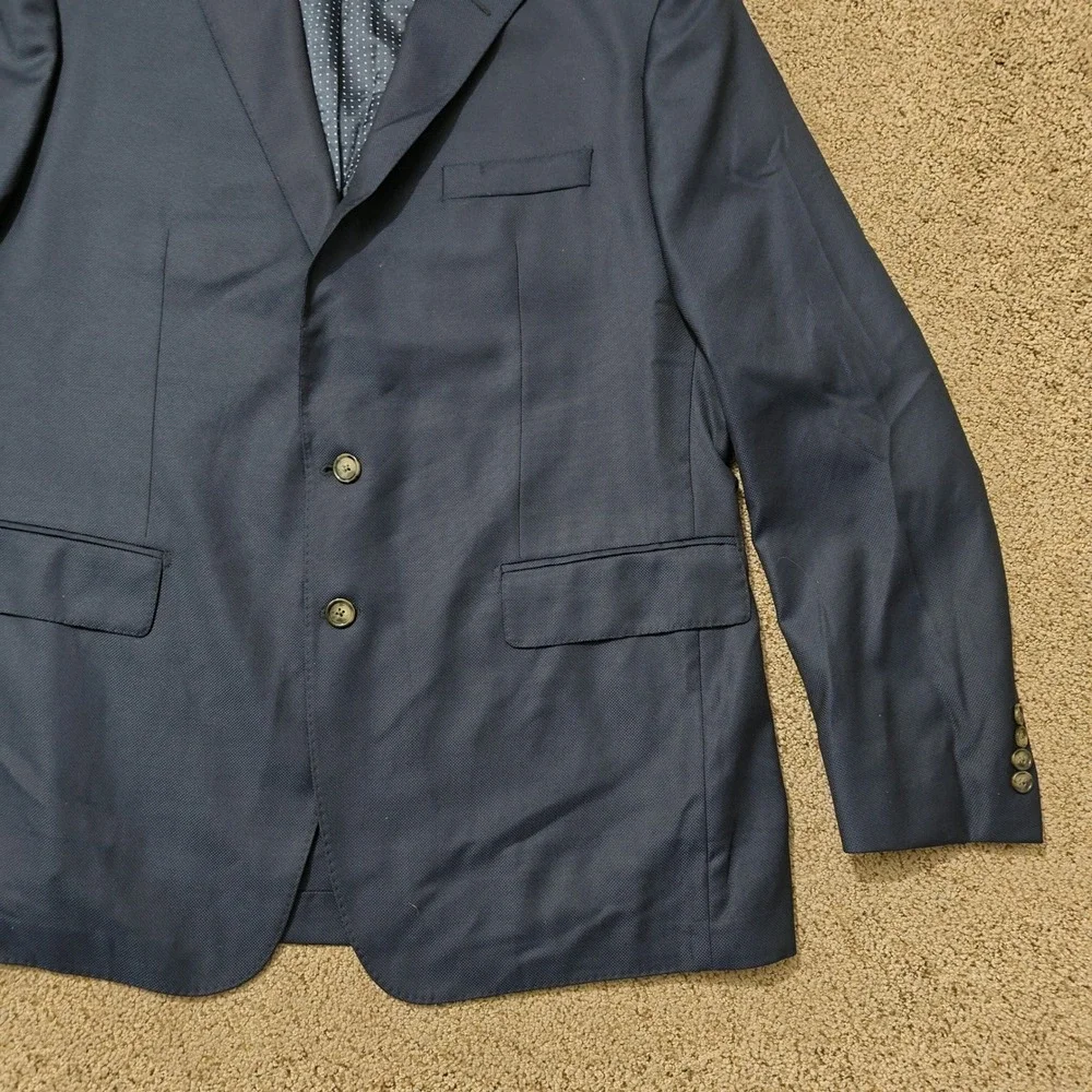Frank Stella‎ Loro Piana Super 130s Wool Blazer Sport Coat Navy Blue Mens 58L